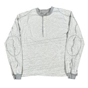 Carbon 2 Cobalt‎ Men's Sz M Medium Light Gray Long Sleeve Shirt w Elbow Patch